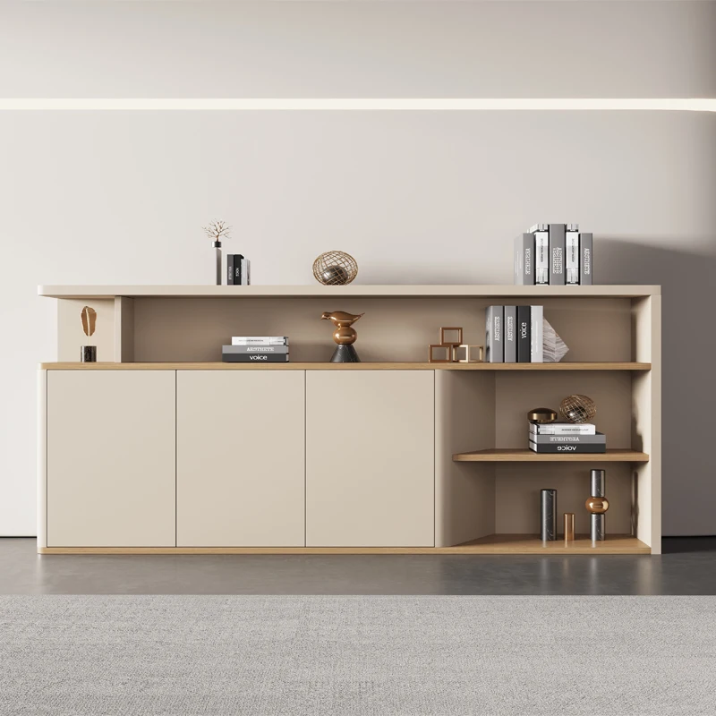 

Modern Wooden Office Storage Cabinet Low Tea & File Partition for Conference Room for Living Room Use