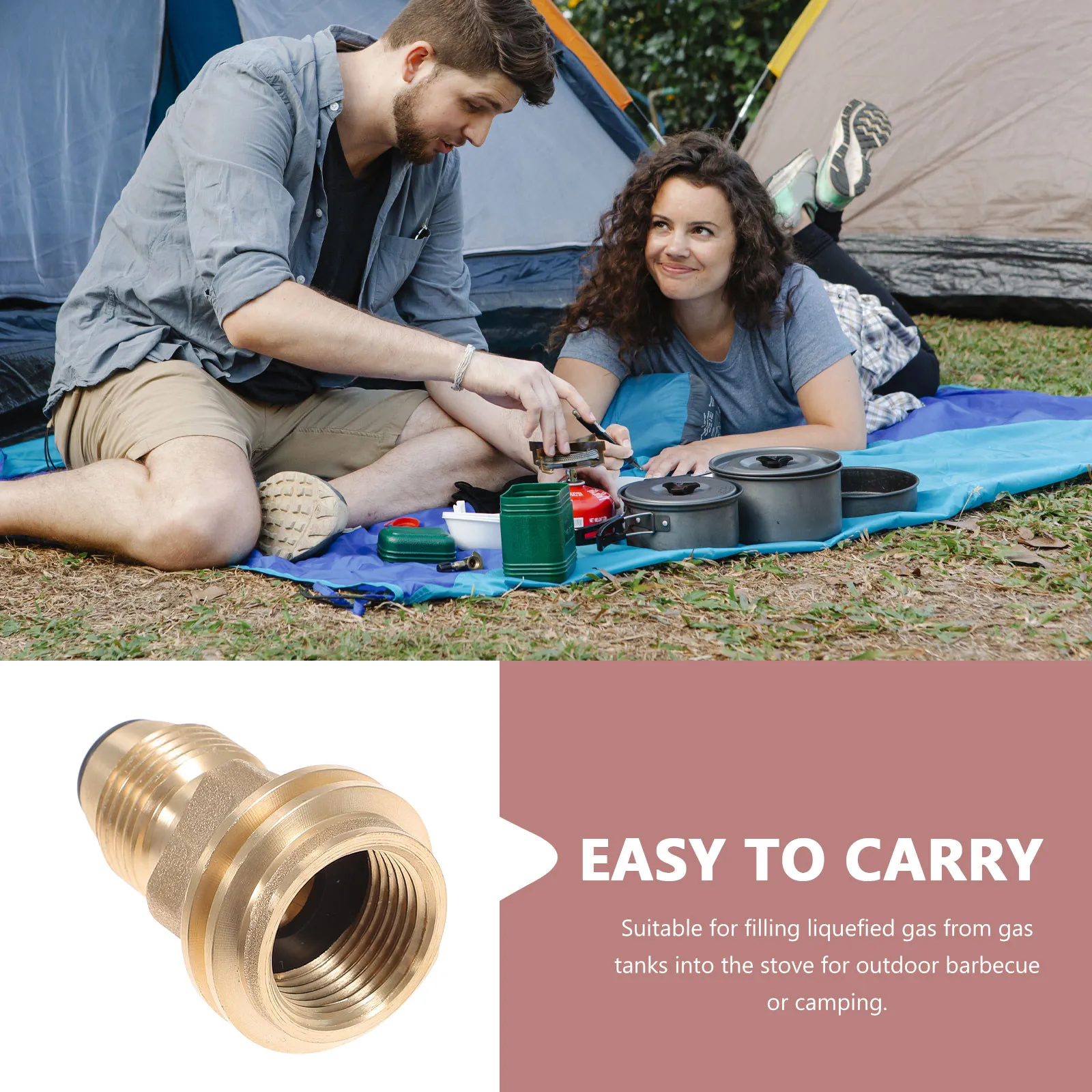 

Медный резиновый адаптер-коннектор для пропана, легкая установка, для заправки пропановых баллонов, для уличных грилей