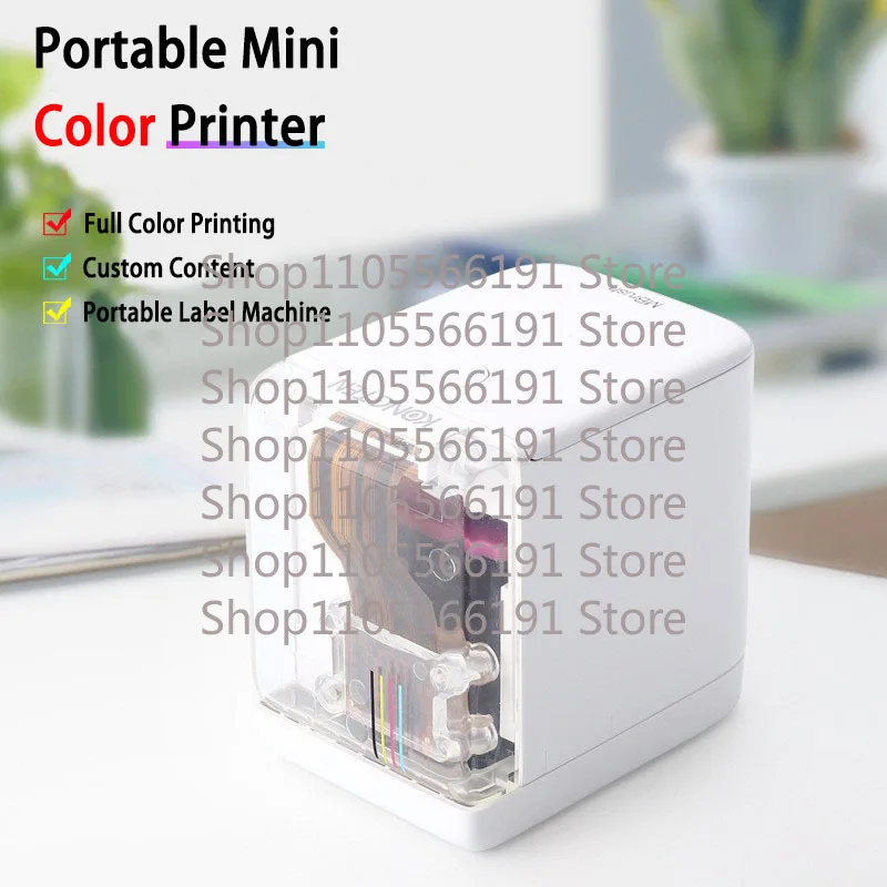 Color Printer Minimum Handheld Portable USB with Connected Mobile Paper Color Printer