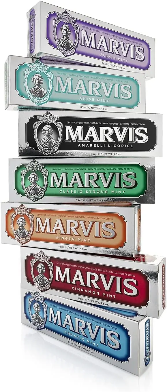 25 مللي معجون أسنان مارفيس الإيطالي تبييض نكهة النعناع تحديث التنفس على الفور رفع بقع الدخان تعزز سطوع الأسنان بعمقًا #5