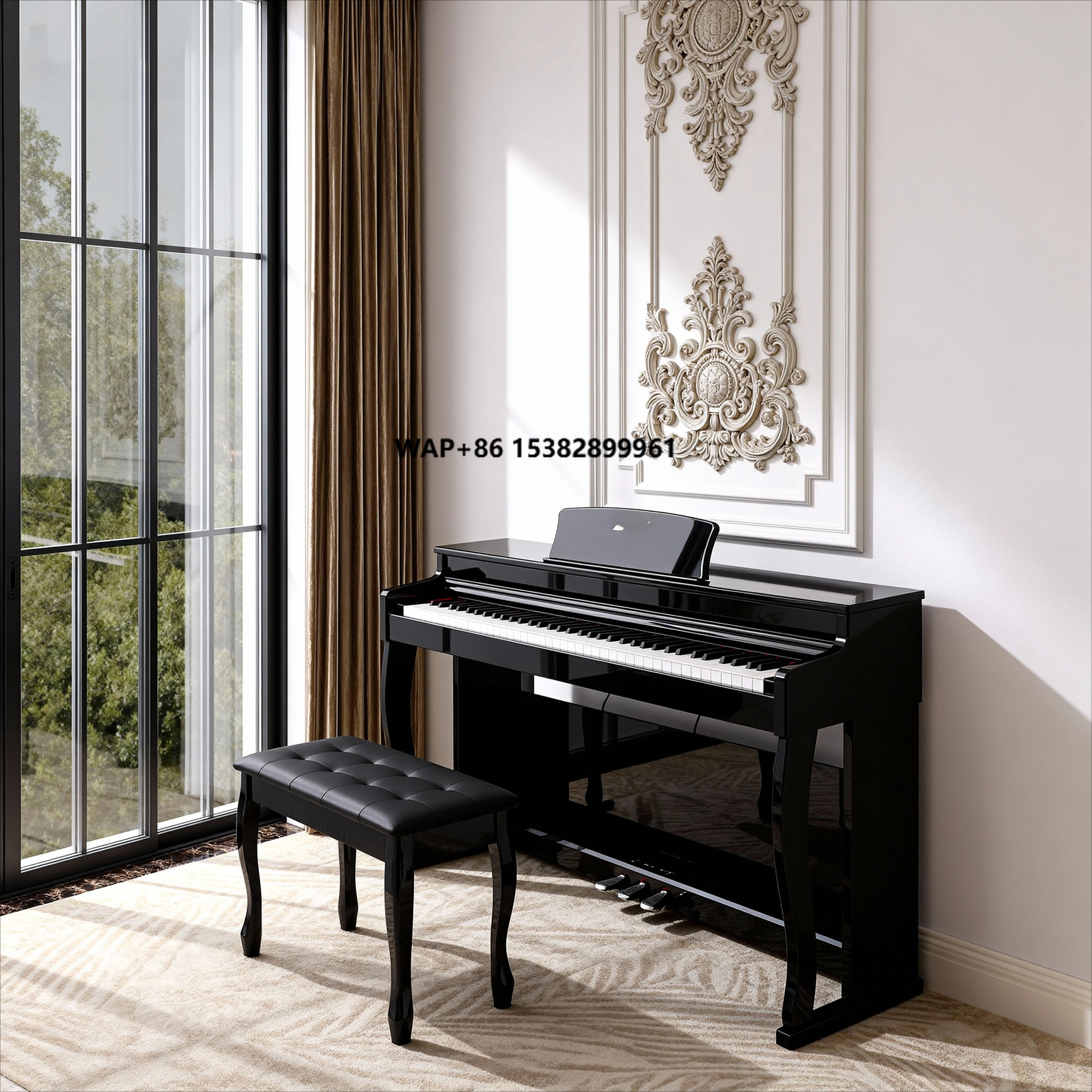 

KERID Professionnel Acoustic Beginner Piano Kids Upright Electronic Keyboard Instruments 88 Keys Weighted Electric Digital Piano