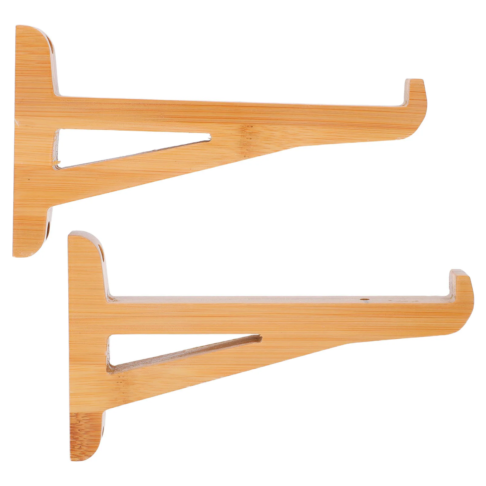 

2Pcs Wooden Triangle Shelf Brackets Strong Floating Wall Support DIY Shelf Holders for Living Room Bedroom Wood Brackets