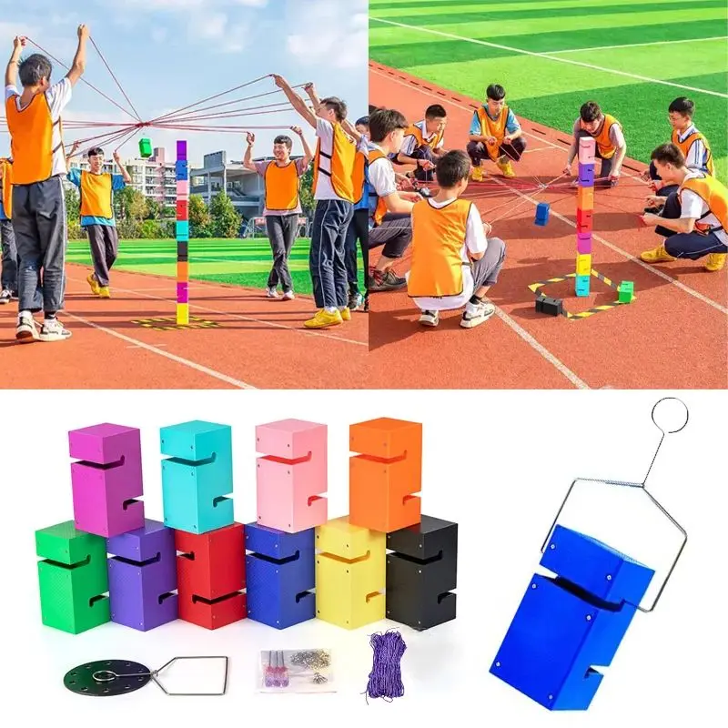 team-collaboration-game-tower-style-building-outdoor-sports-toy-team-building-game-adult-and-kid's-sensory-sport-toys-party-game