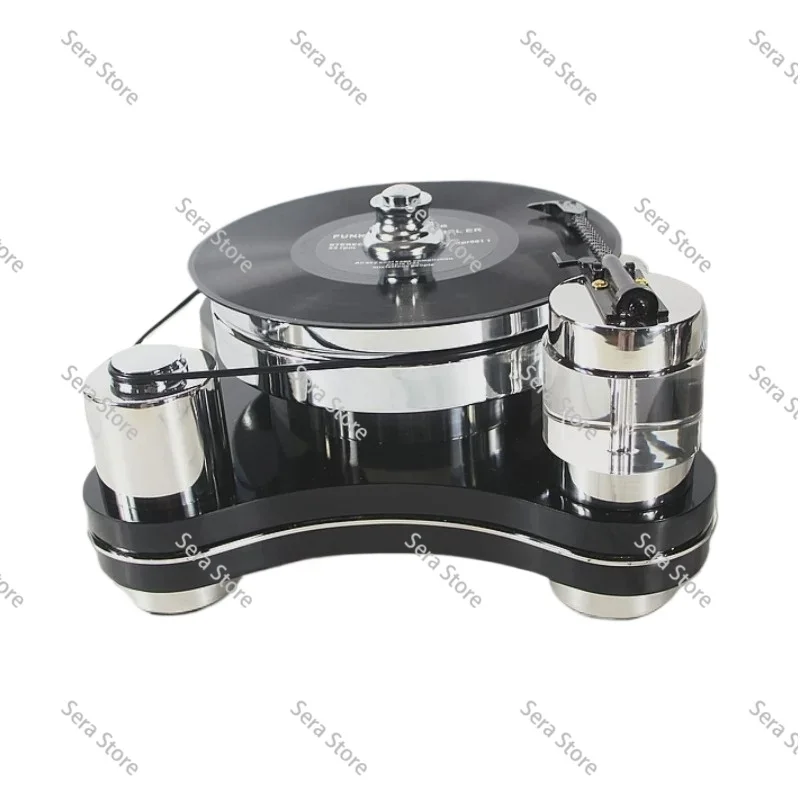 Minimalist modern vinyl record player stainless steel model room hotel clubhouse living room ornament decoration