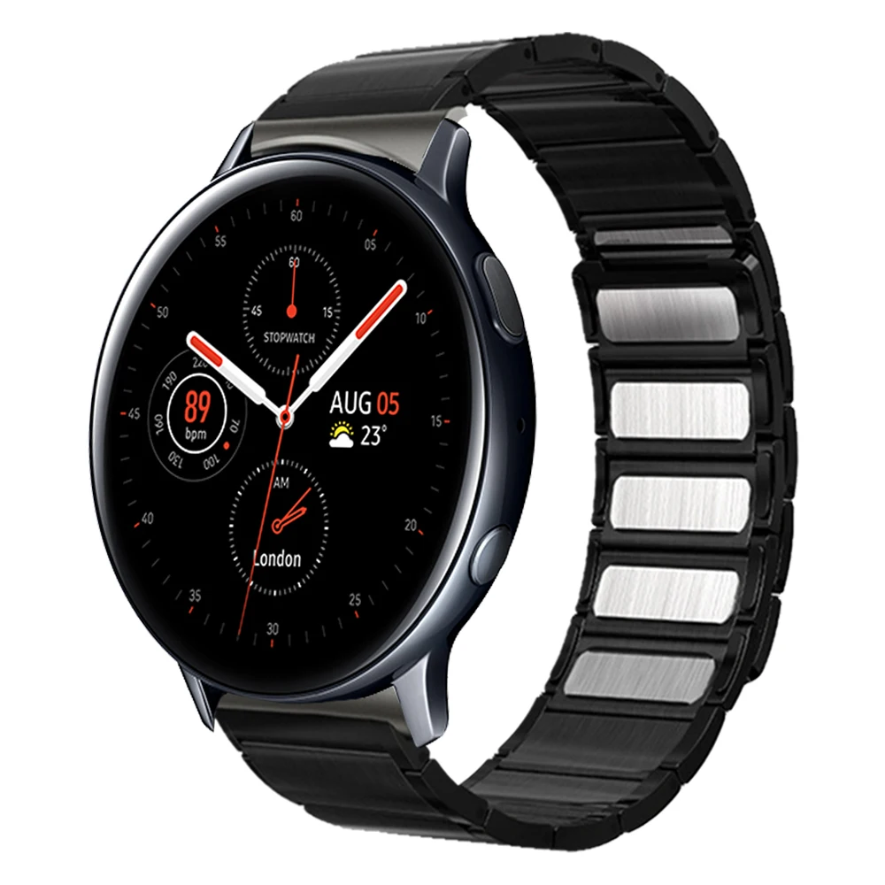 Stainless Steel Magnetic Band For Samsung Galaxy Watch Active 2 40mm 44mm Sport Metal Strap For Samsung Active 2 Luxury Band