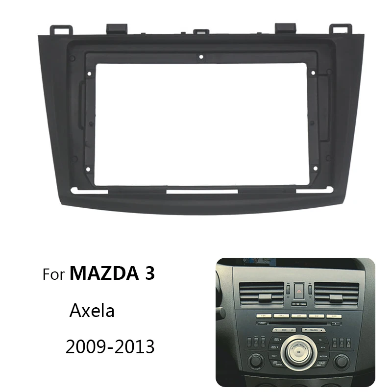 2 Din Car Radio Fascia For Mazda 3 Axela 2009 2010 2011 2012 2013 Auto Stereo Install Dash Panel Mounting Bezel Frame Kit