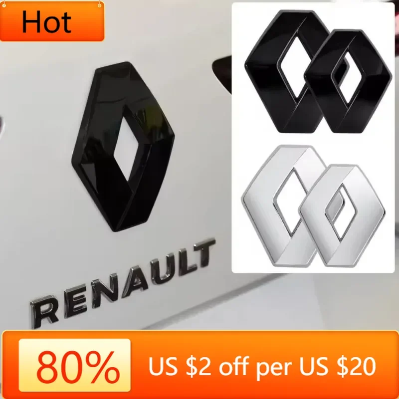 

2026 Горячие наклейки для салона Renault для автомобиля, значок автомобиля Renault, Стайлинг, передняя голова, капот, эмблема, задний хвостовой бампер, багажник, палка