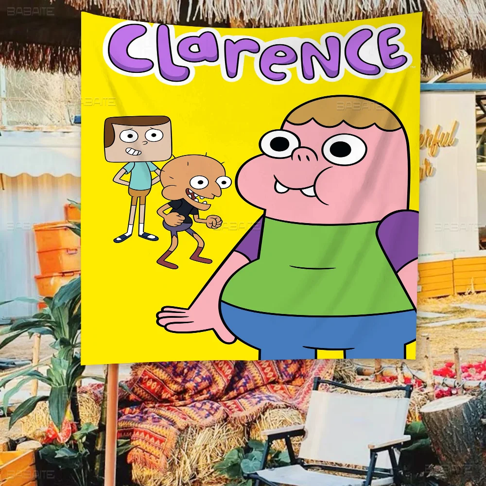 Cartoon C-Clarences TV Anime Chart Flag For Living Room Home Dorm Decor Art Home Decor Banner