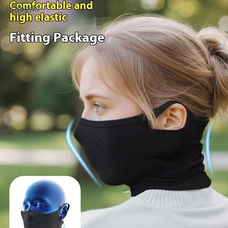 ❤ قناع أذن معلق لركوب الدراجات في الهواء الطلق، غطاء رأس قناع وجه لركوب الدراجات مقاوم للرياح، غطاء وجه قابل للتنفس
