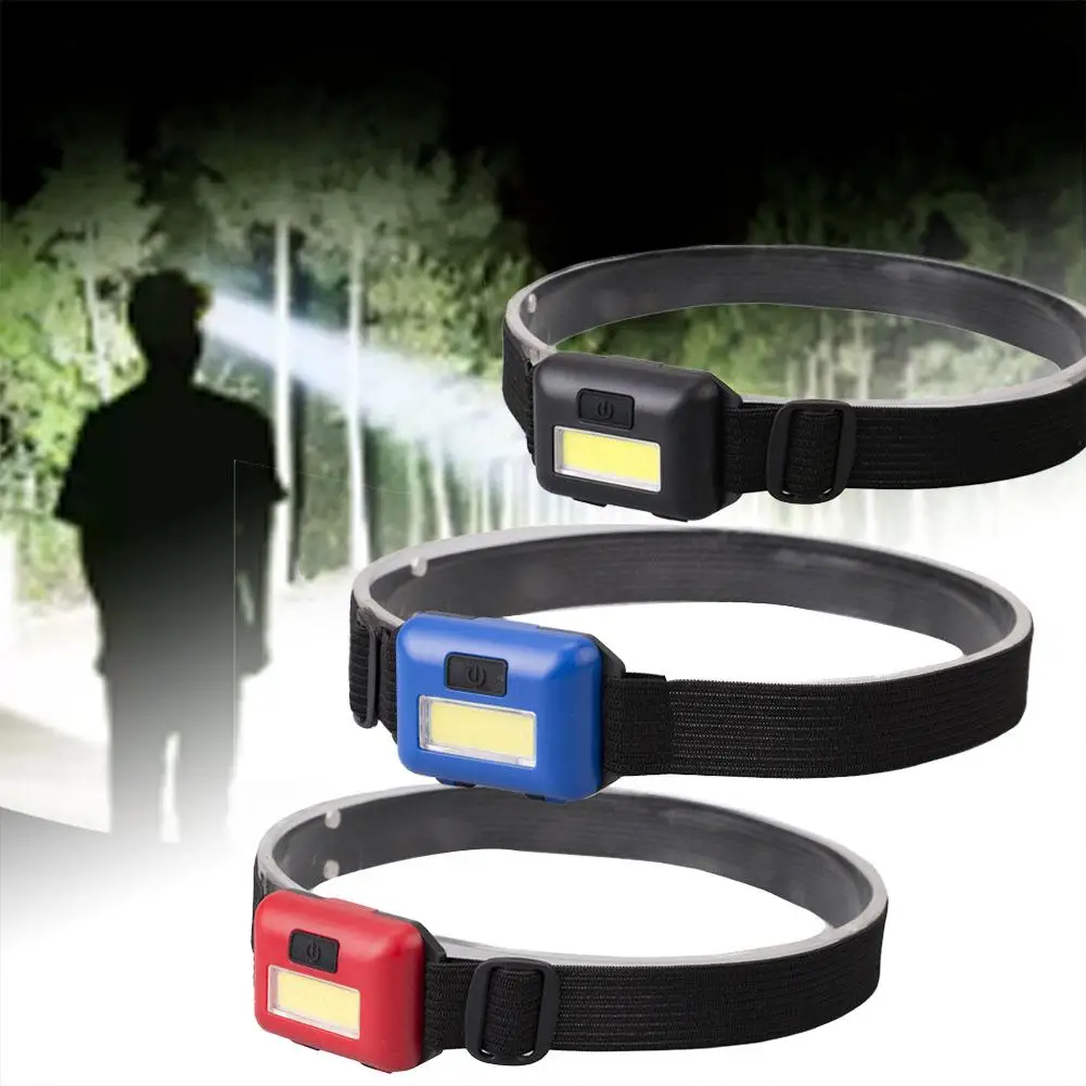 Outdoor Camping Light Mini Cob Led Headlight Flashlight Head Torch Tourism Equipment For Hiking Cycling Fishing