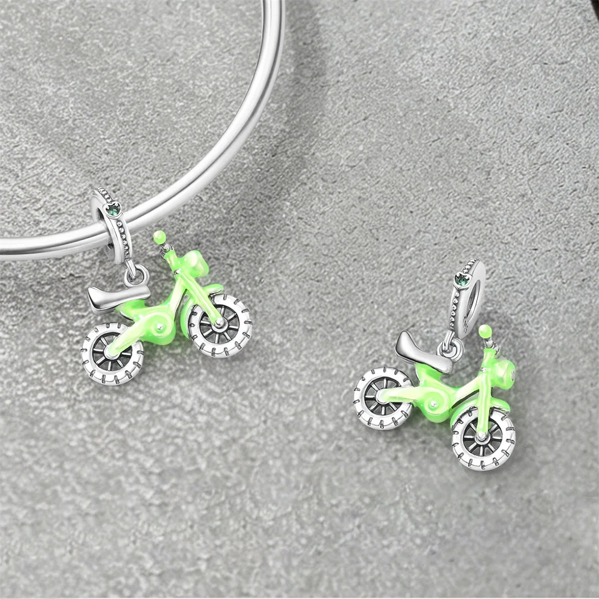 Women's 925 Sterling Silver Motorcycle Charms Bead