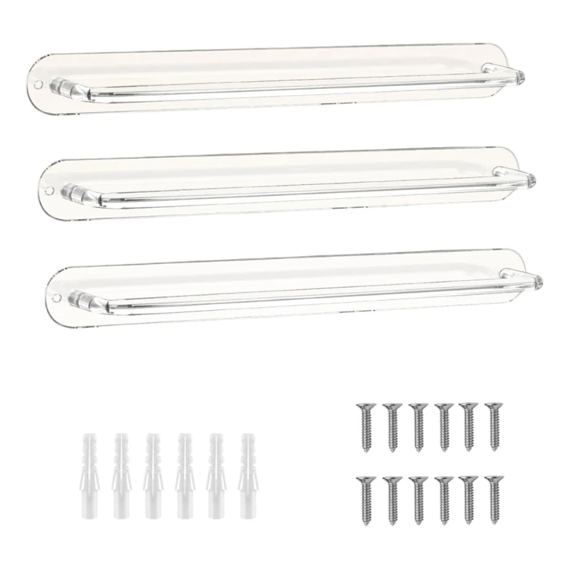 MXME Set of 3 Versatile Hair Accessory Display Holder Acrylic Headband Organizers Space Saving Display Holder for Girls