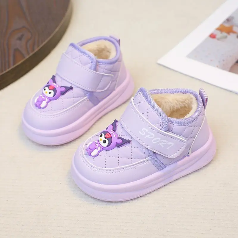 شتاء جديد الأطفال الأحذية القطنية للفتيات الفتيان موضة لينة أسفل المضادة للانزلاق تنوعا الدفء أحذية قطنية حذاء كاجوال