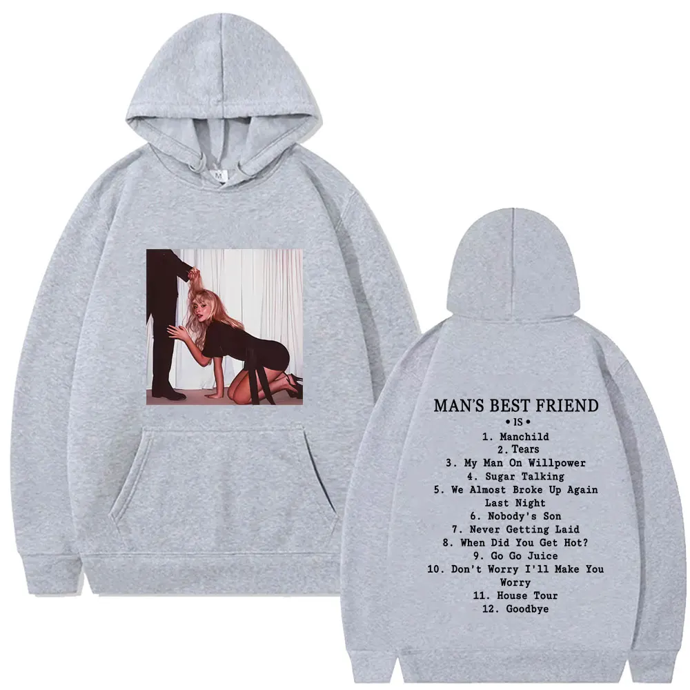 Sabrina Carpenter Man's Best Friend Album Graphic Hoodie Men Women Fashion Casual Oversized Streetwear Man Fleece Cotton Hoodies