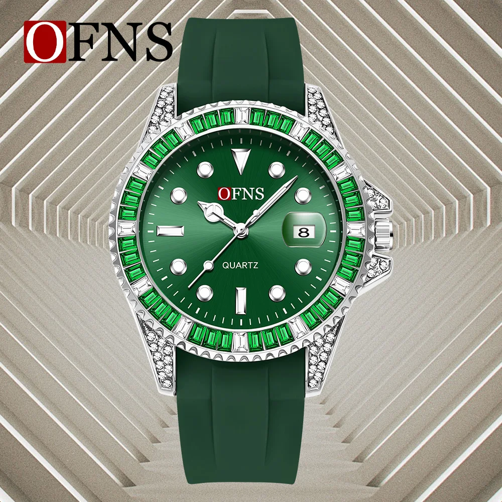 

OFNS Новинка 7101, модные деловые мужские кварцевые часы, водостойкий ночник, календарь, роскошные мужские кварцевые часы для отдыха