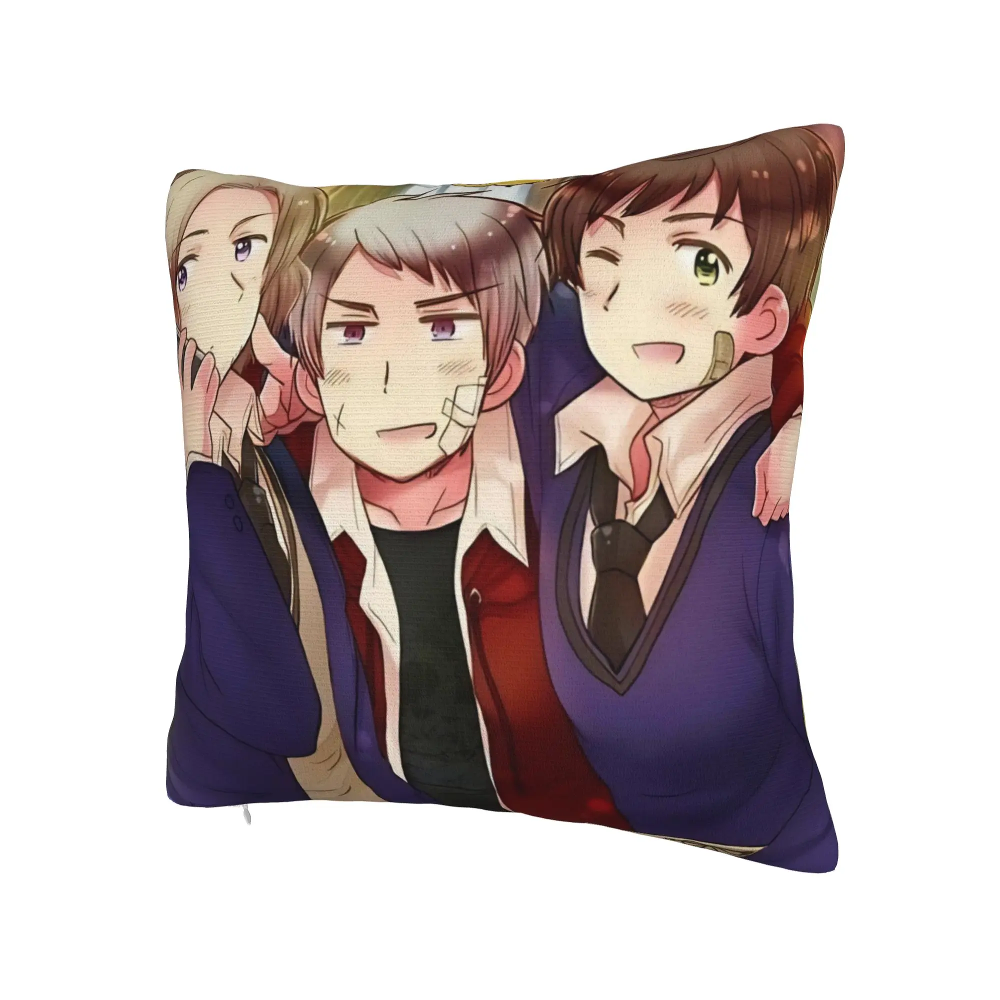 Hetalias Axis Powers Pillowcase Merch Printing Cushion Cover Gift  Throw Pillow Case Cover Home Multiple Sizes