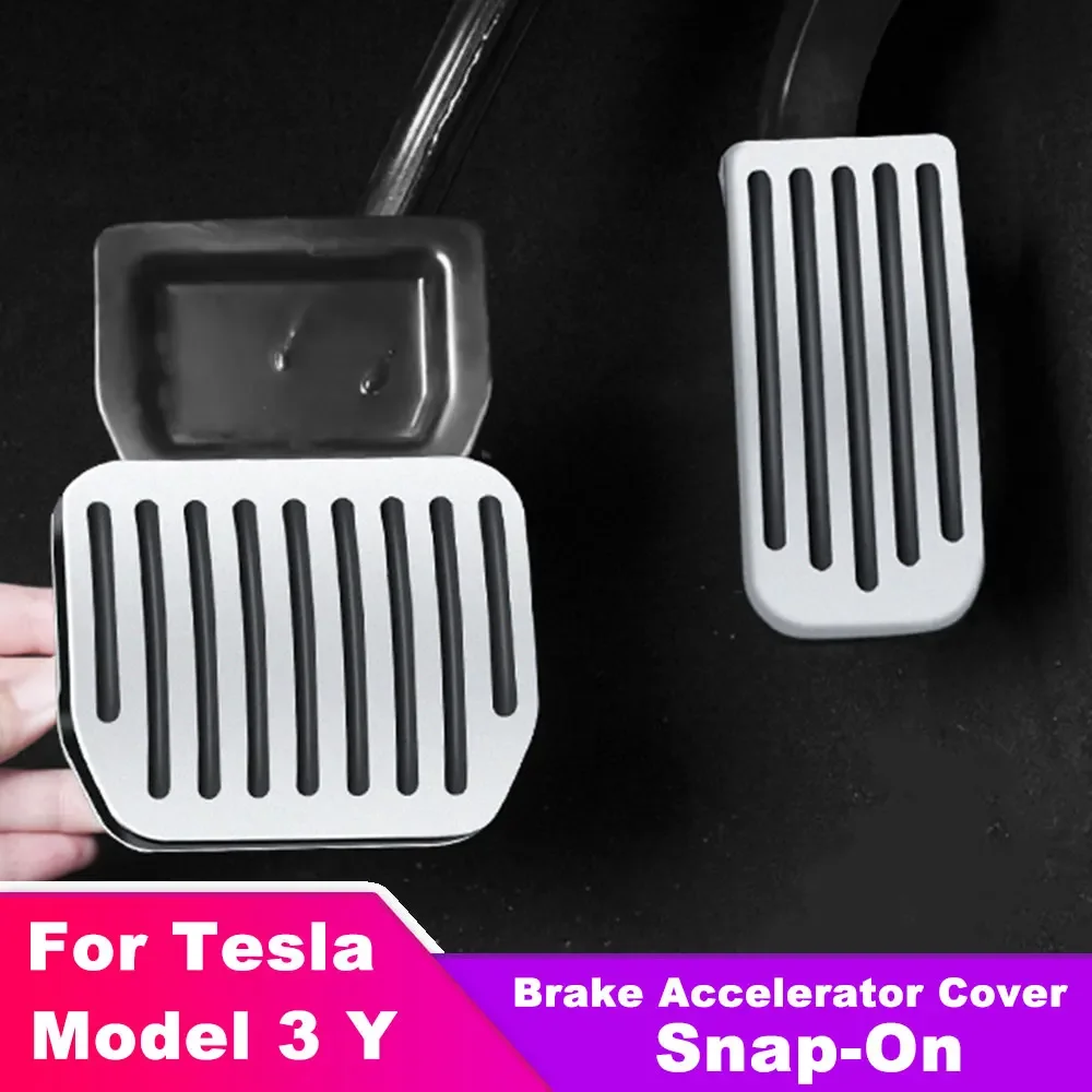 Accelerator Brake Pedal Rest For Tesla Model Y/3 Area Snap-on Accelerator Pedal Accessories Car Foot Pedal Pads Covers