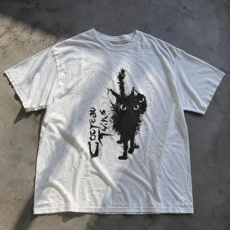 Cocteau Twins T-shirt - Retro, Unisex, Harajuku Style Trendy Street T-shirt Suitable for All Seasons Around The Dreamy Pop Band