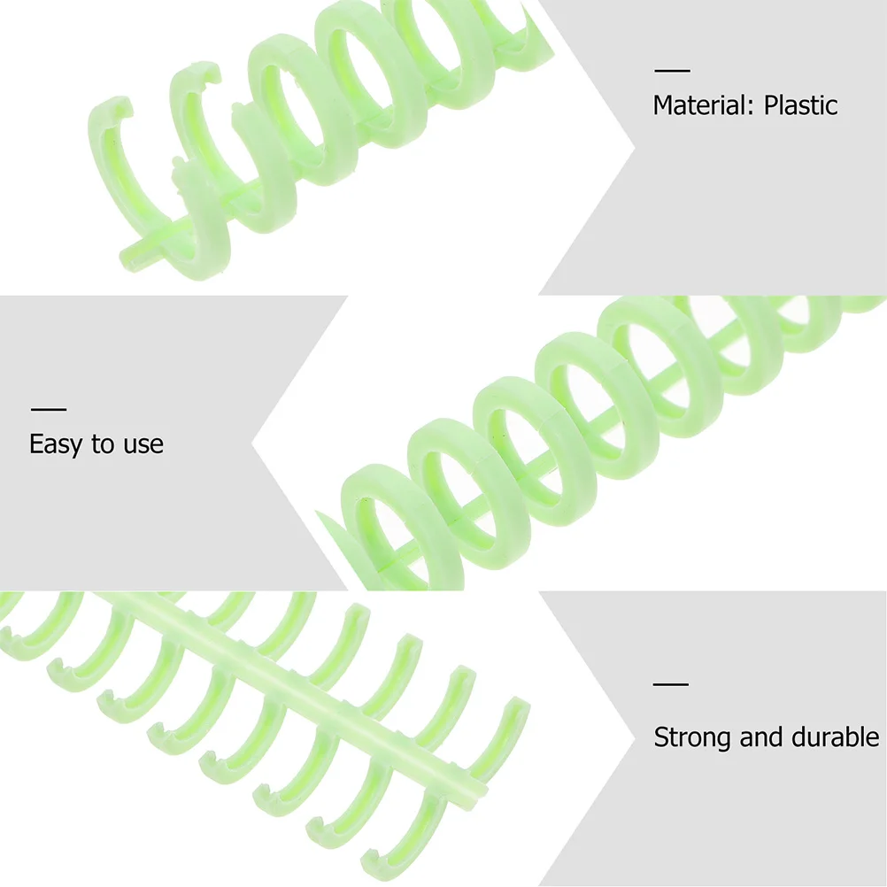 

10pcs Binder Rings Spiral Binding Coils Plastic Notebook Rings Office Household Scrapbook DIY Book Accessory