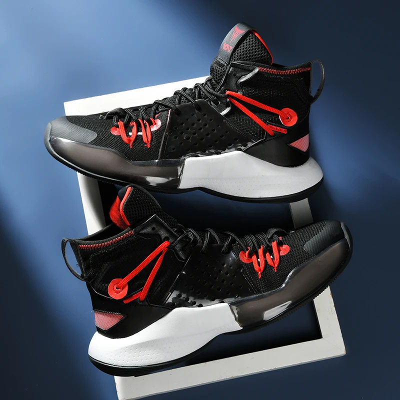 

New Summer Hot Sale Breathable Comfortable Shock Absorption Lightweight Unisex Basketball Shoes Training Very Good