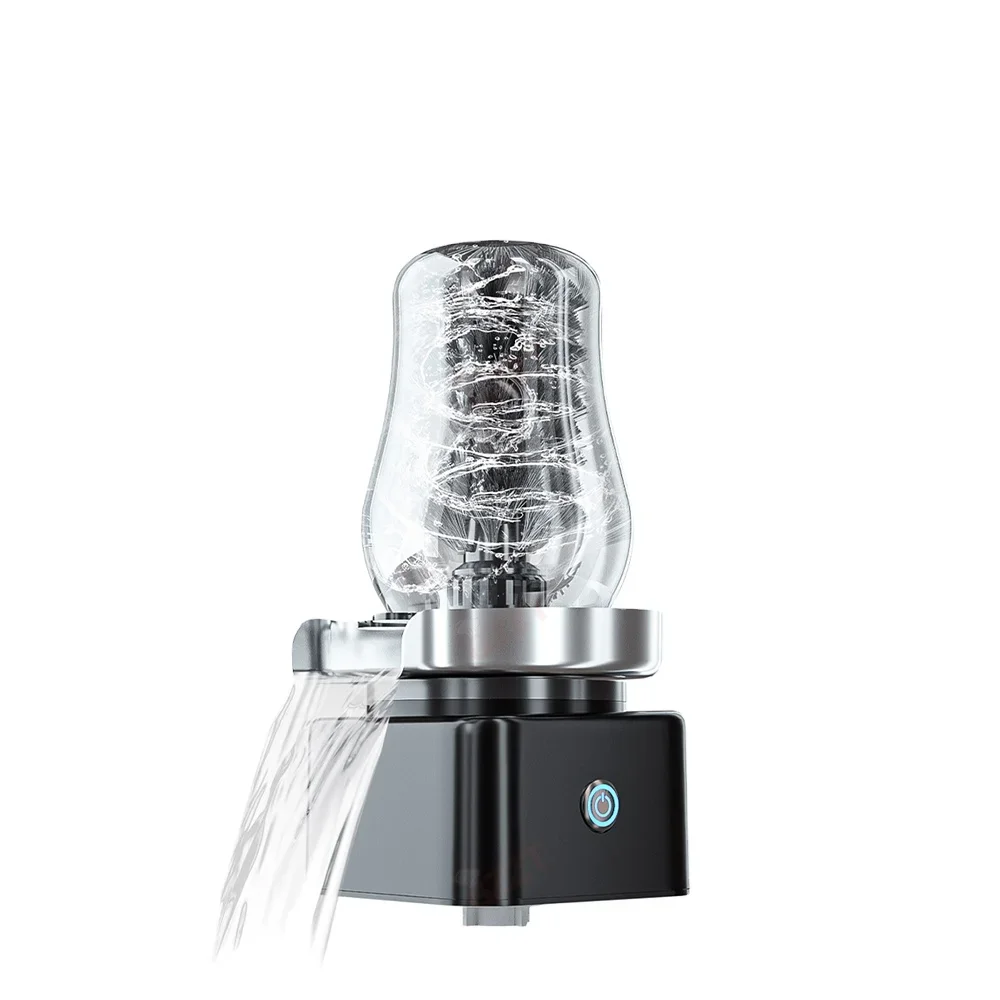 Automatic Cup Rinser Powerful Cup Washer for Kitchen Sink 304 Stainless Steel Bottle Cleaner Cup Washer for Sink with Brush