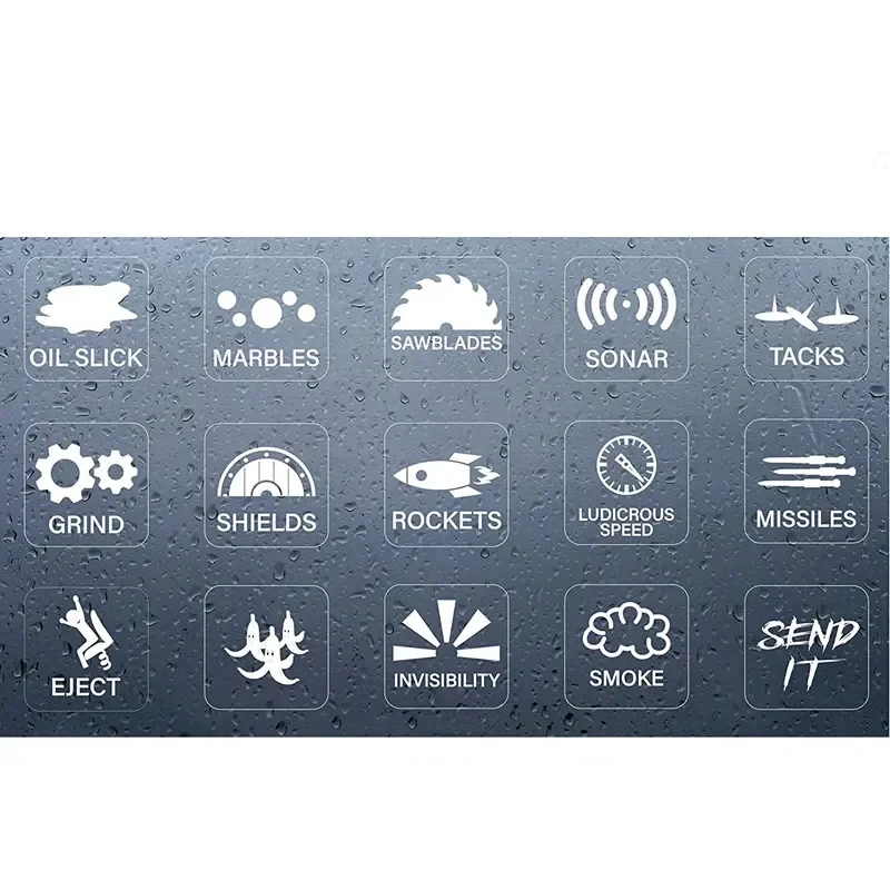 15pcs/Set Creative Car Switch Button Stickers Dashboard Console Label Decals Self-Adhesive Decorations for Car Truck view 6