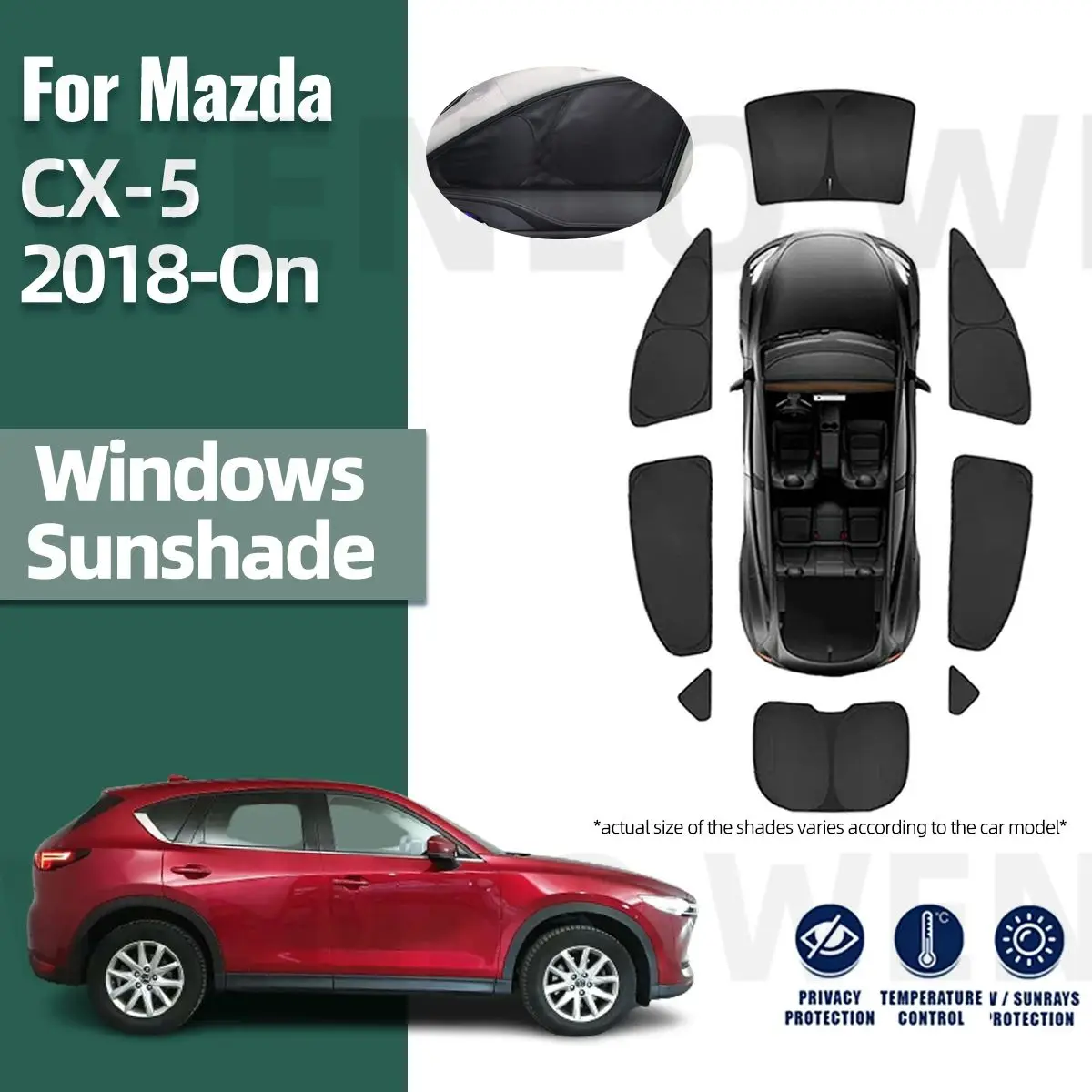 Für Mazda CX-5 2018-2023 Voll abdeckung Auto Seiten fenster Sonnenschutz Windschutz scheibe Sonnenschutz Sonnenschutz Sonnenschirm Kinder Vorhang