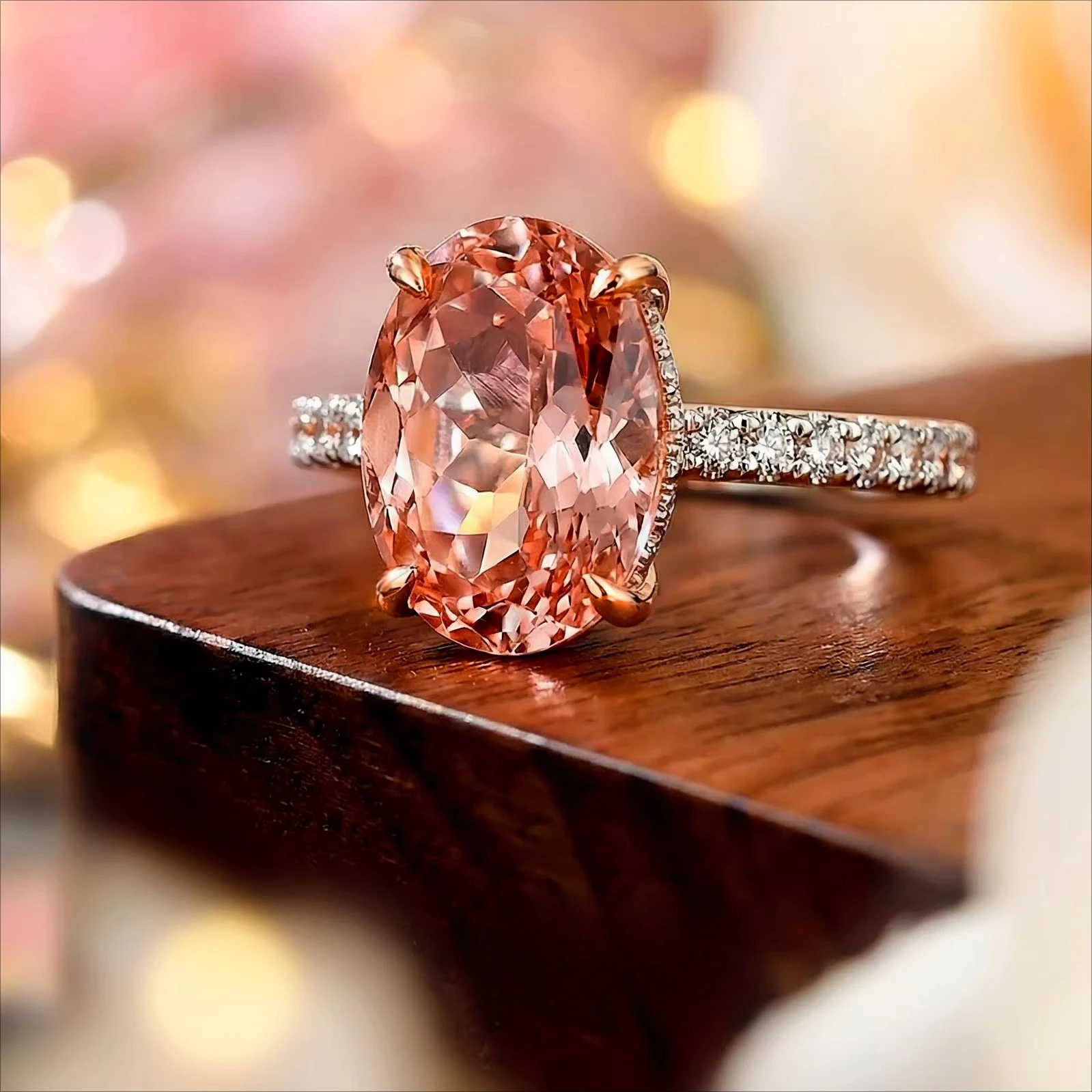 

Серебряное кольцо 925 пробы для женщин, 4,5 карата, цвет папалача, голубиное яйцо, четыре когтя, инкрустированные высокоуглеродистыми бриллиантами, простой темпераментный стиль