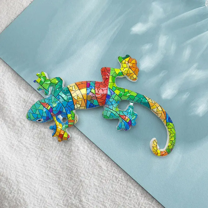 

Spain Barcelona Multicolor Splicing Lizard Cultural and Creative Refrigerator Magnet High-Value Hot-Selling Travel Souvenir