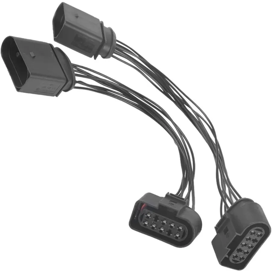 

14 Pins To 10 Pins Xenon HID Headlight Connector Adapter Wiring Harness Compatible For VW Jetta 2015 Headlight Plug Socket 1J09
