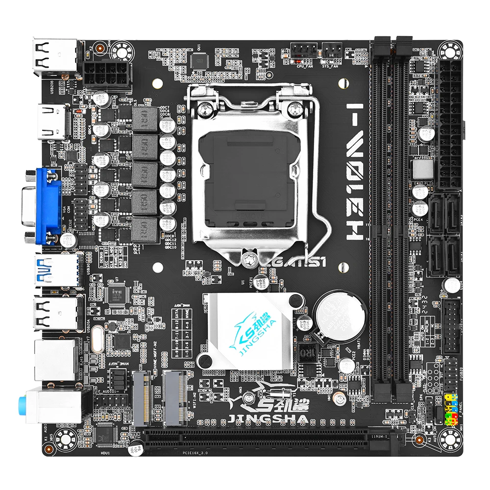 JINGSHA H310 mini itx motherboard set with i3 7100 CPU + 8GB DDR4 RAM combo  placa mae itx LGA 1151 with NVME WIFI M.2 ports