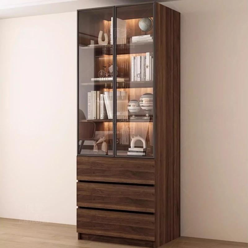 

Винный шкаф-буфет для дома, стеклянный, для гостиной, с подсветкой, в стиле лайт-люкс, мебель для бара, Juomakaappi XY50JG