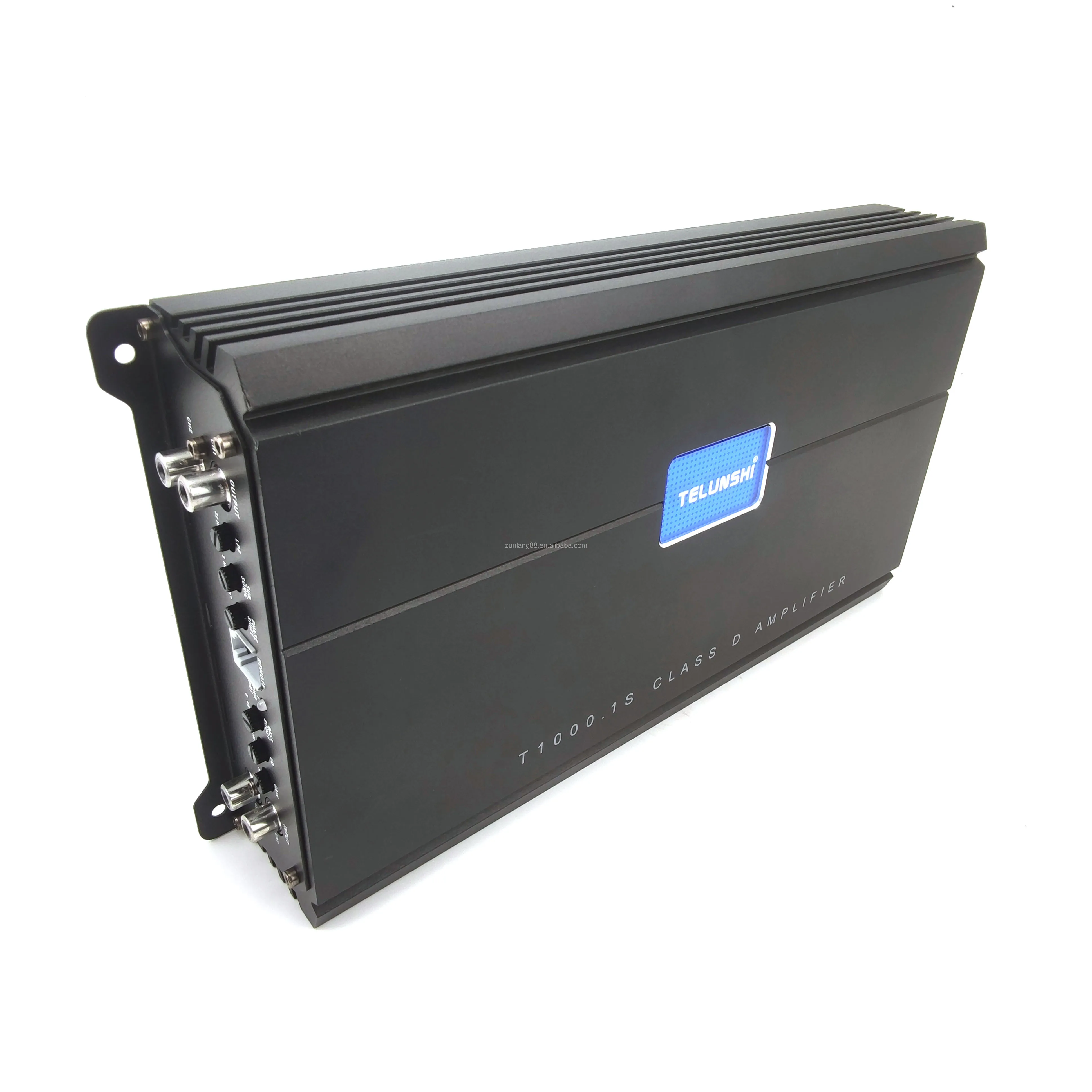 Amplificador Automotivo Monobloco Classe D T-10001S 12V com Potência RMS e Crossovers, Amplificador de Subwoofer de Canal Único, Áudio Automotivo Mono