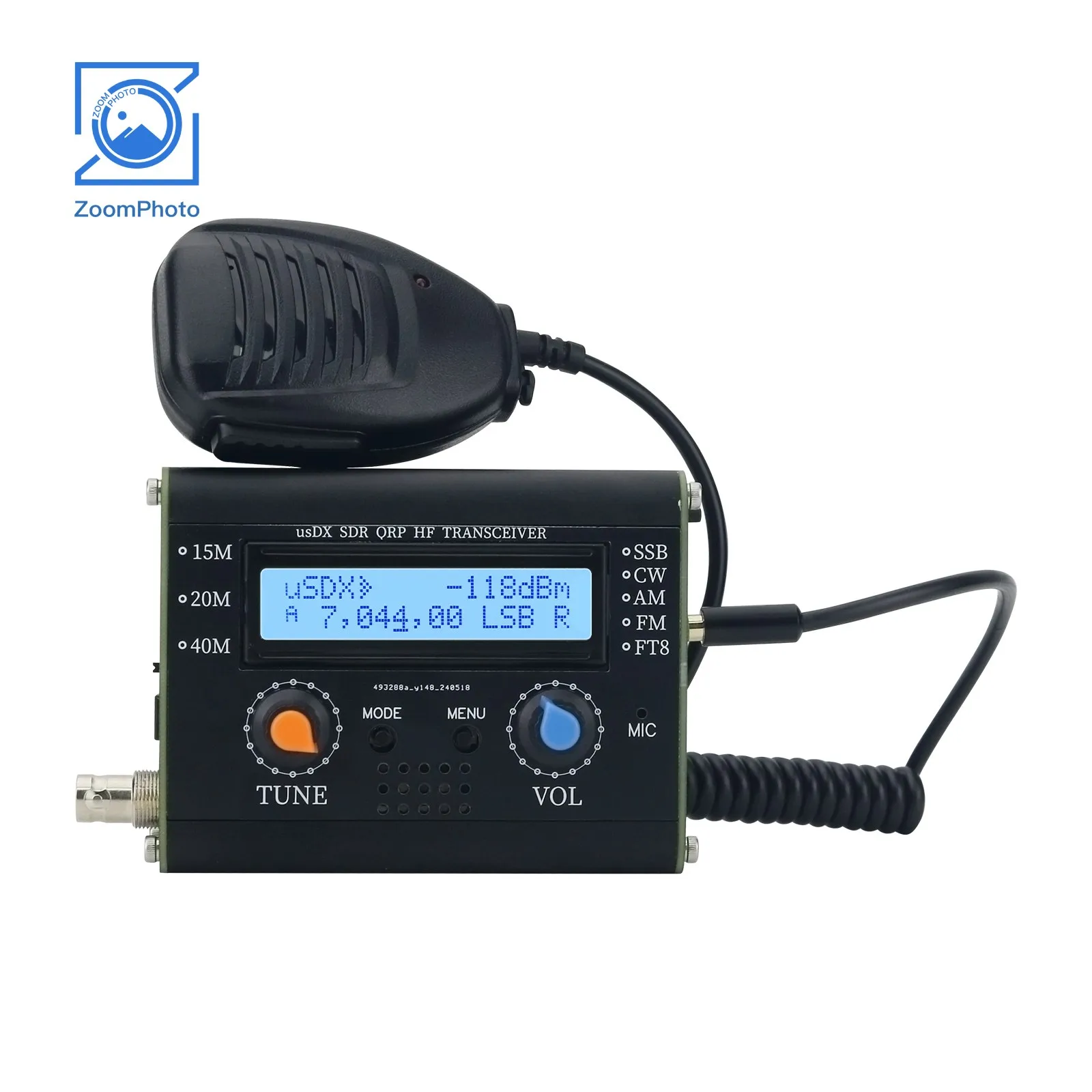 5W usDX SDR QRP Transceiver QCX-SSB to SSB 3-Band All Mode HF Transceiver with Handheld Microphone withi or without Morse Key