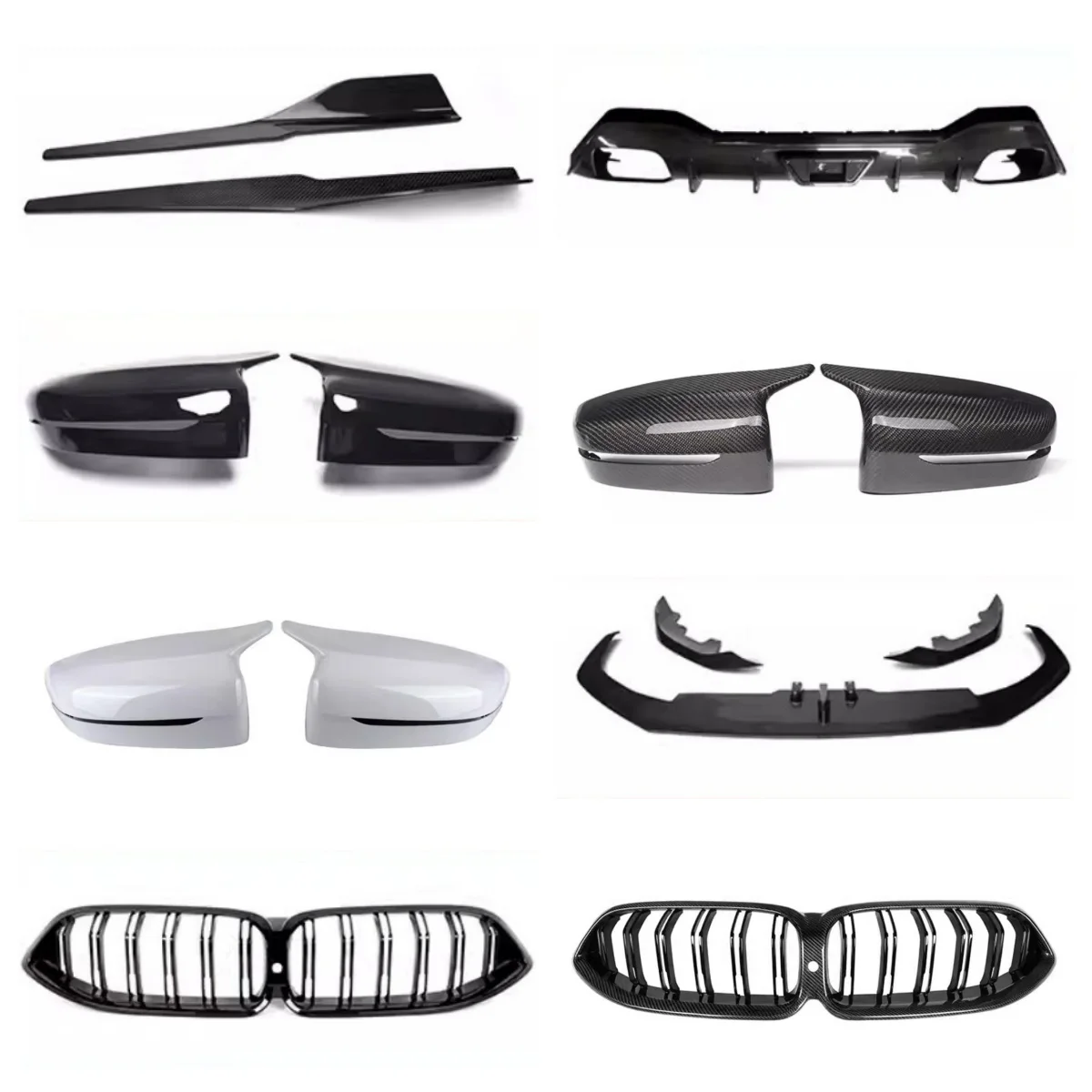 Carbon fiber Front lip Rear lip Side skirt Grille Rearview mirror cover for BMW 8 Series 840i modified Body kit Car Accessories