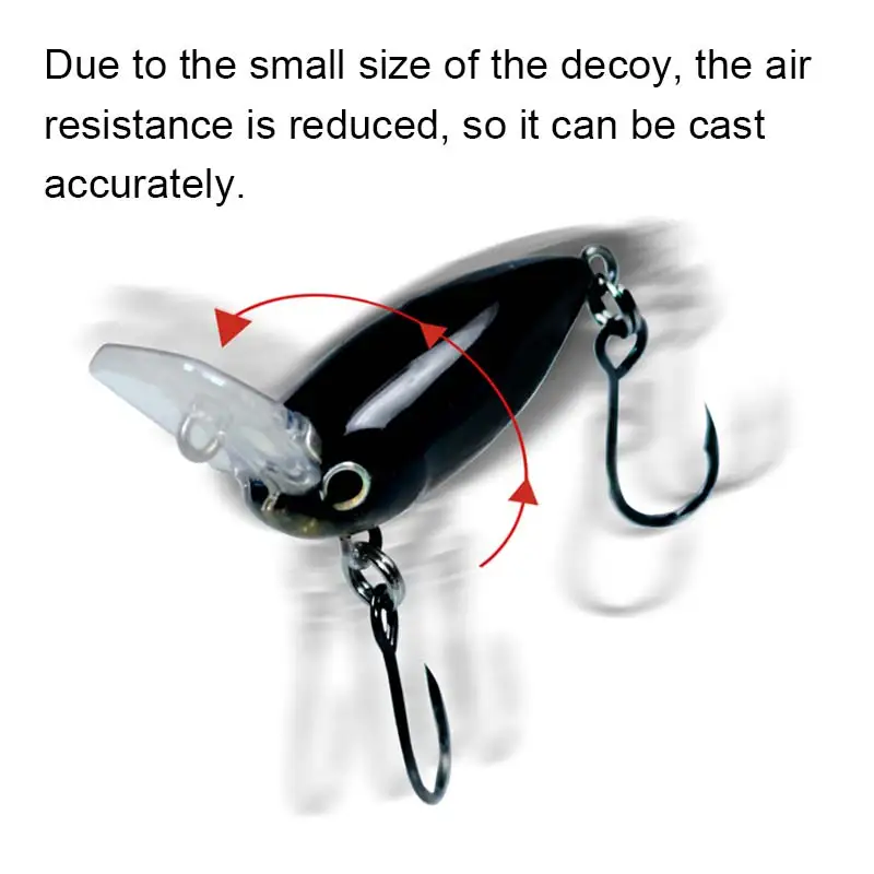 2.8g 37mm Mini Crank Lure Full Swimming Layer Inverted Tongue Plate Crankbait Quickly Sinking Trout Lures