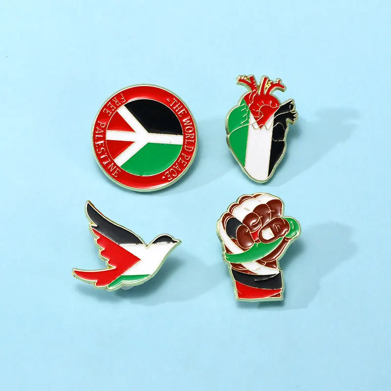 Chest Badge Geometric Clothing Accessories Brooch Heart Brooch Unisex Fist Brooch For Accessories Backpack Gifts