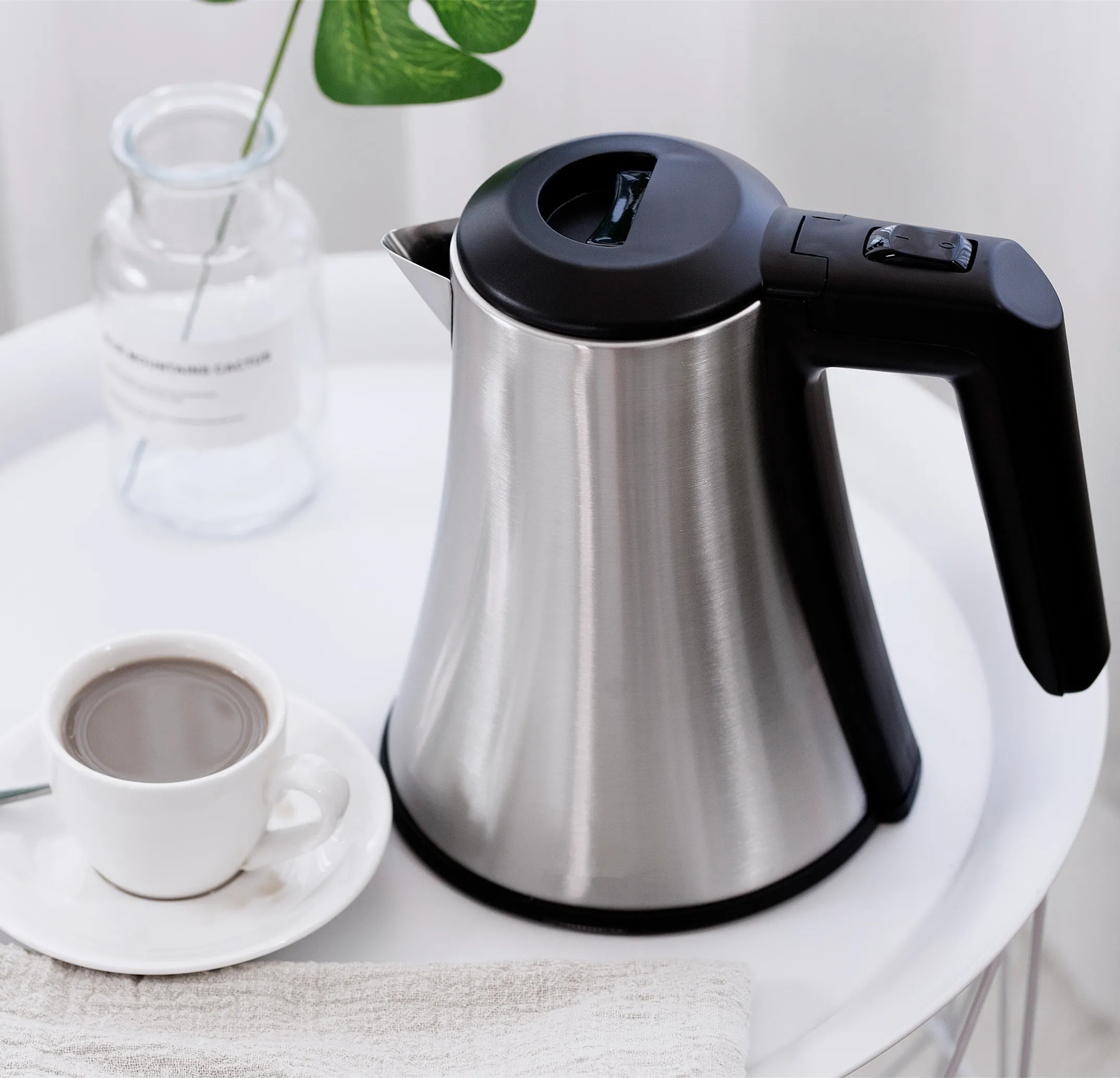 for Sachikoo 0.8L Mini high quality hotel room electric kettle tray set