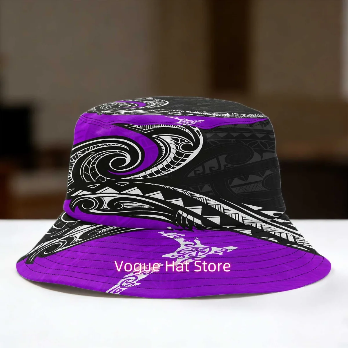 1pc Maori New Zealand Graphic Ethnic & Tribal Style Fisherman Hat Street Style Niche Large Head Size Artistic Hand Washable Idea