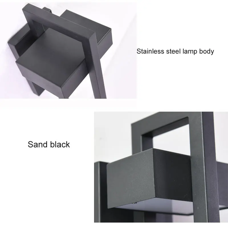 Impermeável luzes de parede de aço inoxidável Lâmpadas de parede ao ar livre Modernas Luzes de varanda simples Pátio Corredor Corredor Varanda Lâmpada à prova de insetos