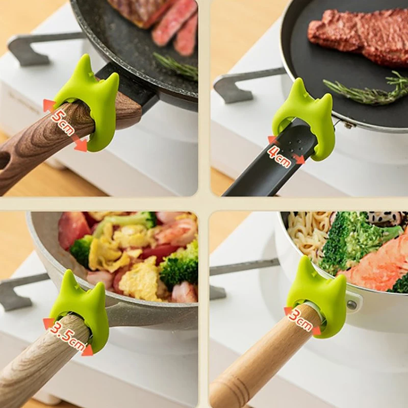 Kitchen Multifunctional Spatula Holder Silicone Anti-overflow Pot Clip Anti-scalding Spoon Holder Kitchen Cooking Gadgets