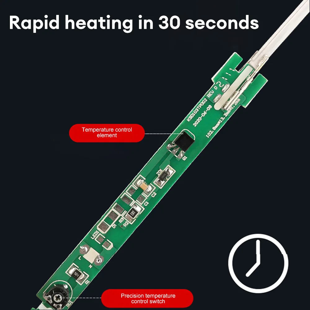 60W elektrischer Lötkolben-Kit justierbare Temperatur-Elektronik-Schweißeisen-Lötkolben-Werkzeug-keramische Heizung mit 5-Schweißkopf