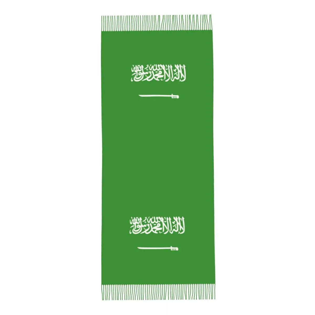 Bandeira da Arábia Saudita para mulheres, lenço borla, lenço fashion