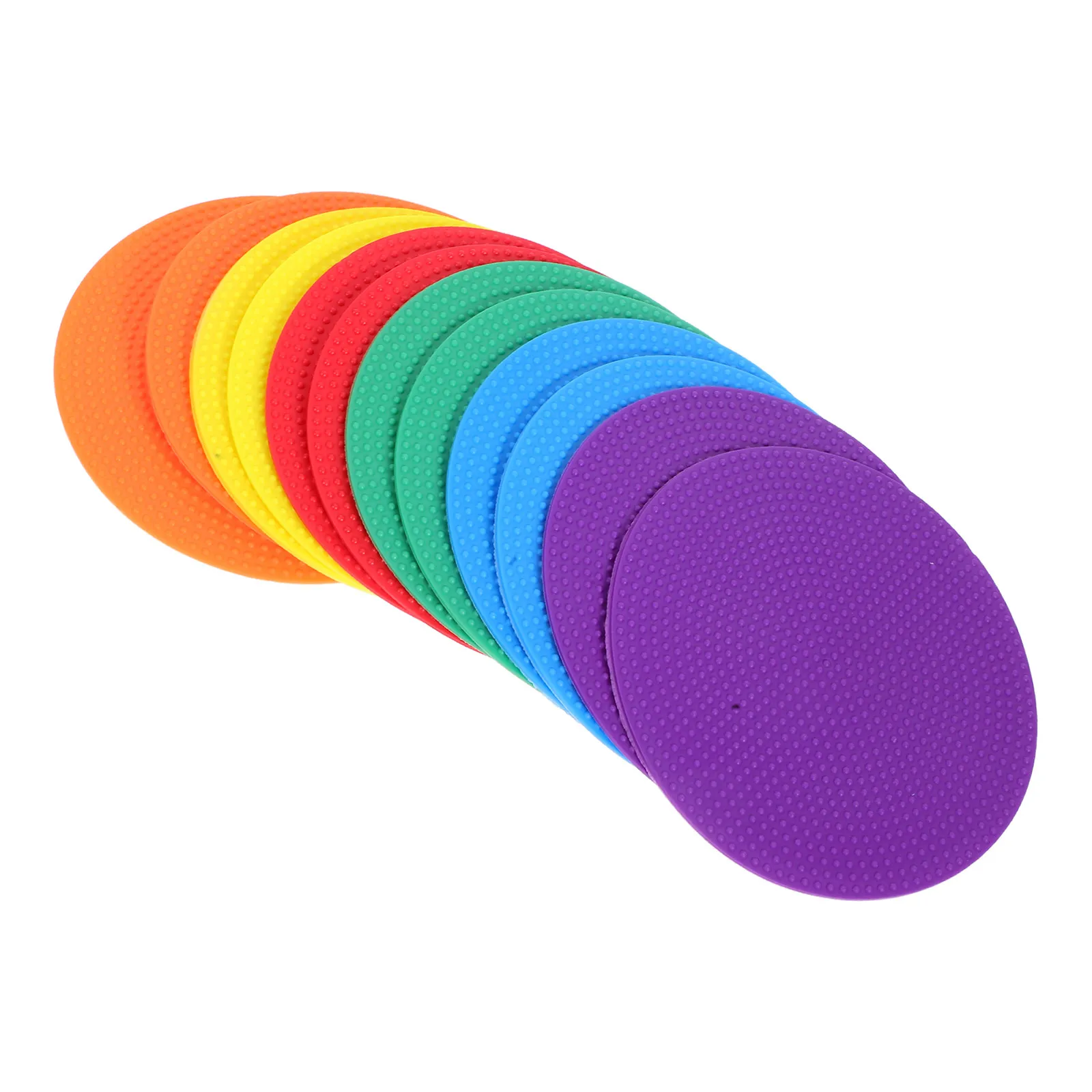 12Pcs Soccer Disc Markers Flat Disc Spot Markers for Football Training Agility Drills High Visibility Plastic Circles Removable