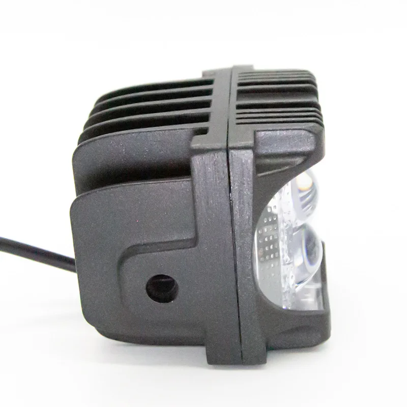 2PCS 3-Inch LED Motorcycle Spotlight Clover Design Triple-Side Light Off-Road Embedded Strobe Work Tail Lamp