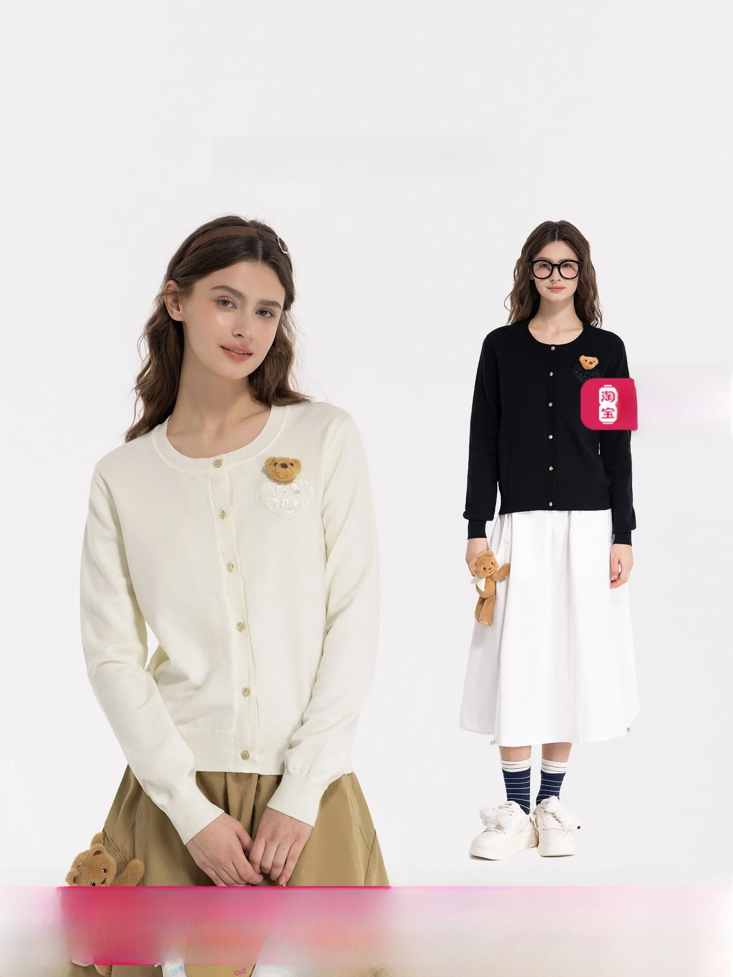 

Очаровательный вязаный кардиган с круглым вырезом и открытыми рукавами, однотонный, для женщин, повседневный, с длинными рукавами, стандартной длины, весна 2026