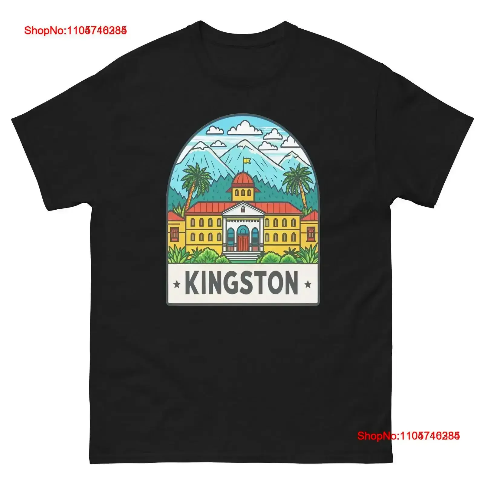 Kingston World Travel Urban Area City T Shirt vintage Washed Slightly Stylish Comfortable homme graphic fashion vintage Washed