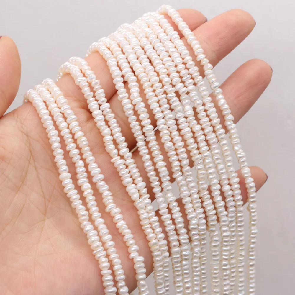 3-3.5mm Potato Shaped Pearl Spacer Beads 100% Natural Freshwater Pearls Beads for Jewelry Making DIY Necklace Bracelet Accessory