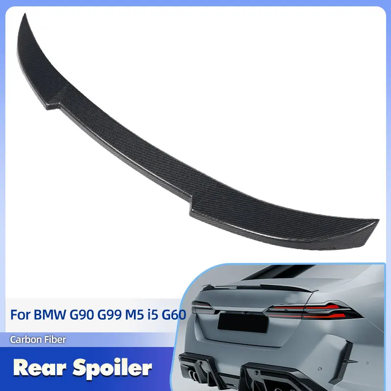 

Car Rear Trunk Spoiler Wings Full Carbon Fiber for BMW G90 G99 M5 i5 G60 2025 2026 Racing Rear Spoiler Boot Wing Lip Body Kit