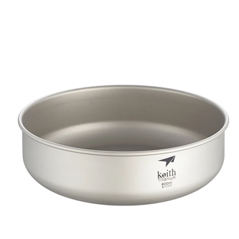 Keith Cooking Set Titanium Bowl 7 Pieces, Portable Outdoor Travel Picnic Camping Tableware Titanium Salad Bowl 300ml-900ml